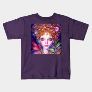 Beautiful Vibrant Faerie Princess Kids T-Shirt